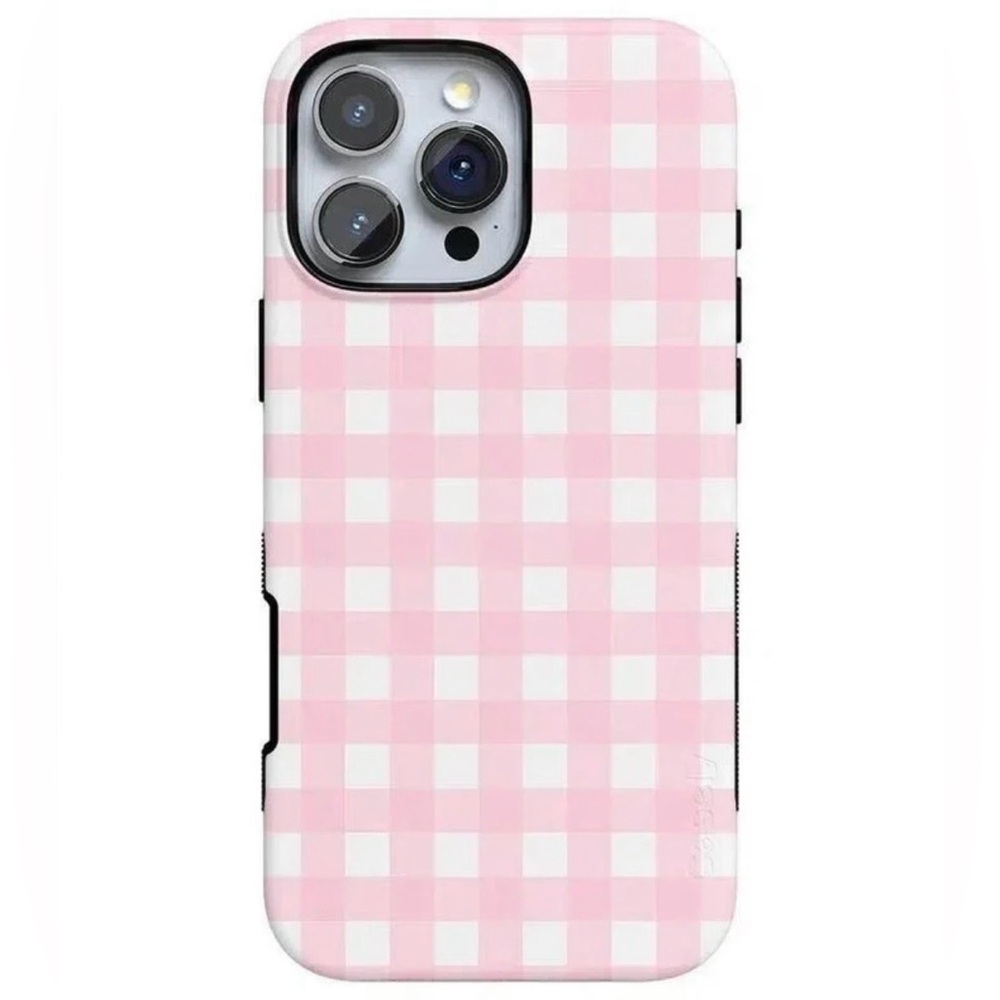 NWOB [Size: iPhone 16 Pro Max] Casely Pink Plaid Sunday Best Case